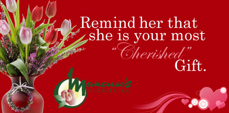 Cherished - Romantic pink and red tulips - a great way to show you care.