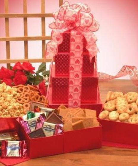 Valentine's Sweets Gift Tower