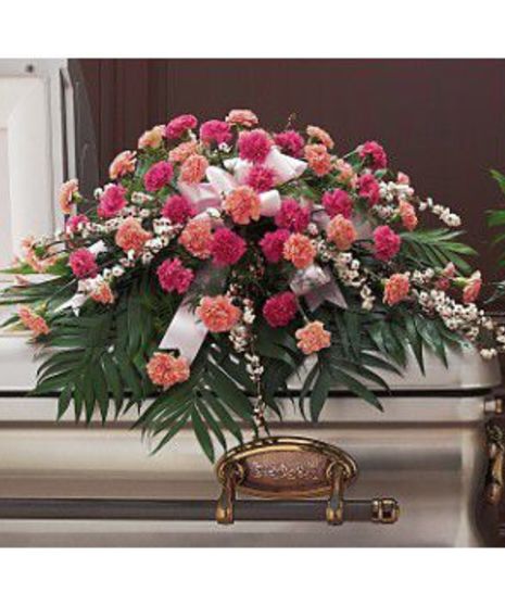 Delicate Pink Casket Spray