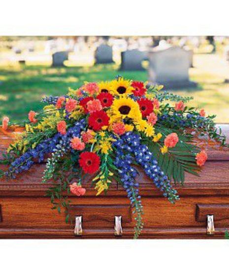 Vibrant Summer Casket Spray