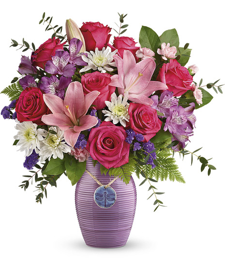 My Darling Dragonfly Bouquet - Mancuso's Florist - Detroit, MI Flower Delivery