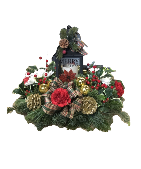 Merry Christmas Lantern Arrangement